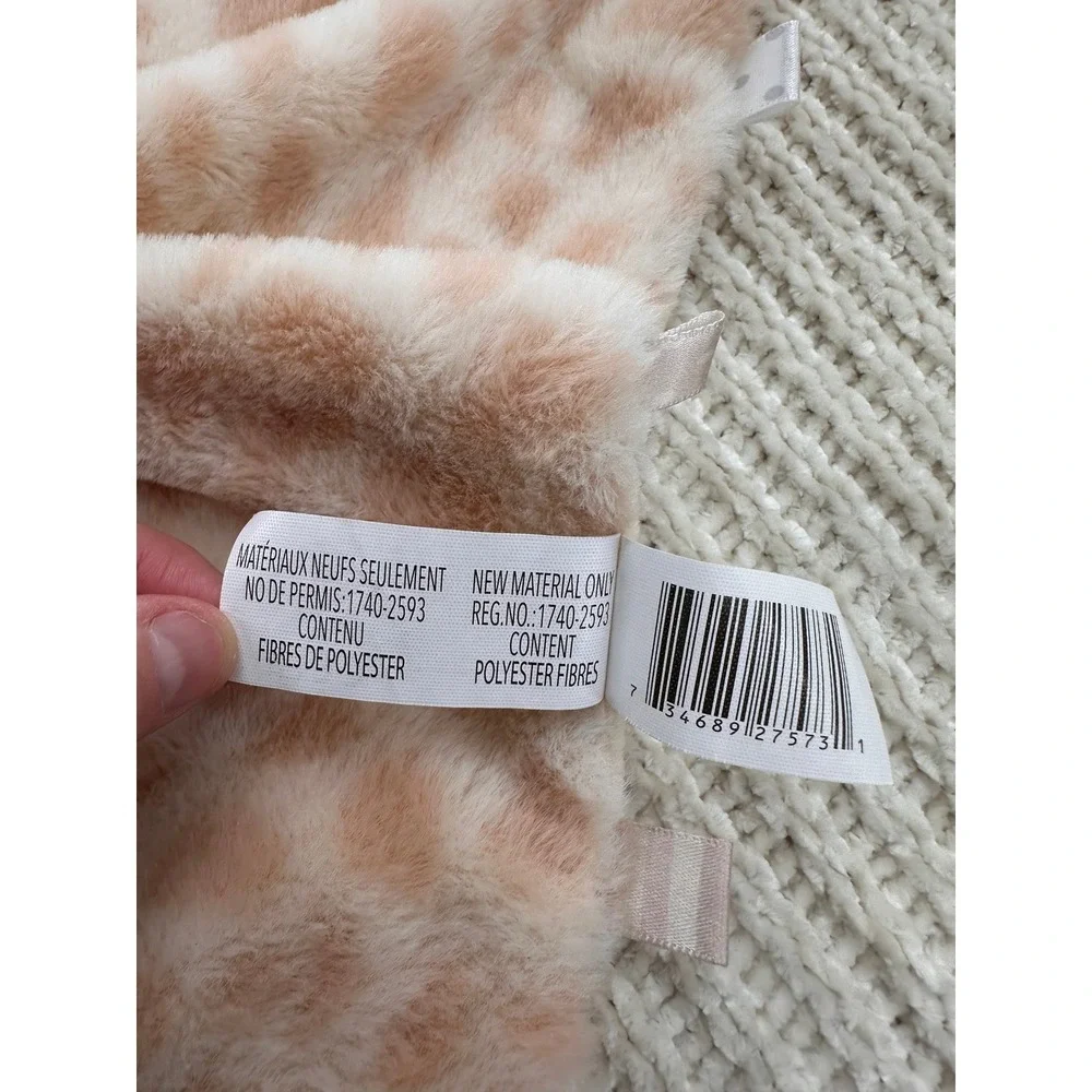 Kellytoy Giraffe Security Blanket‎ Plush Lovey Tan Spotted Tags 14x14 Nursery